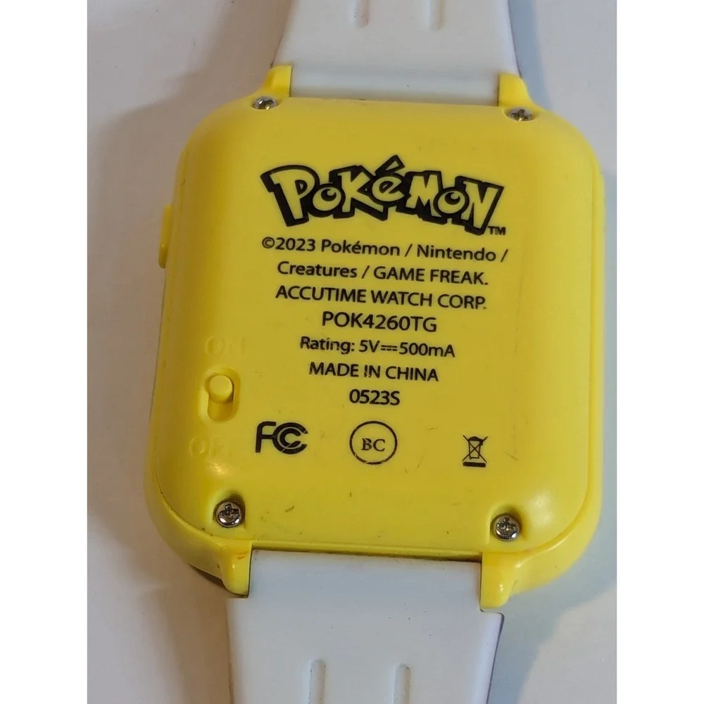 Pokemon Pikachu Poses‎ Interactive Kid's Metal Smart Watch Yellow Black Figure